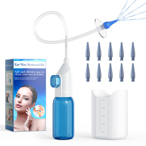 Ear Irrigation Bulb Syringe & Basin Set — A basin, a bulb and a towel